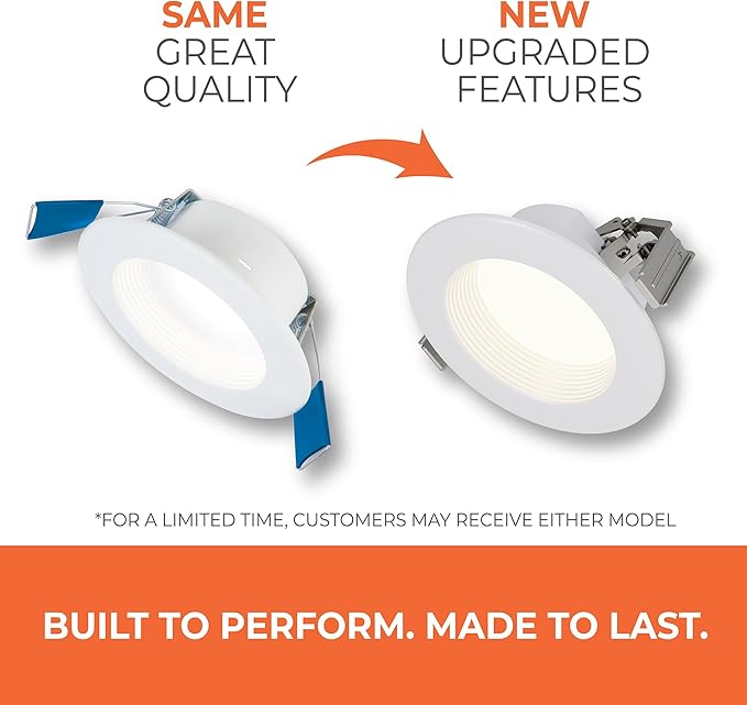 HALO RL 4 in Canless LED Recessed Lighting Downlight with Selectable Color Temperature 2700K-5000K Selectable Lumen 600/900 Dimmable IC Rated Wet Rated Indoor Outdoor Ceiling Light RL4069FSD2W1EWHDM