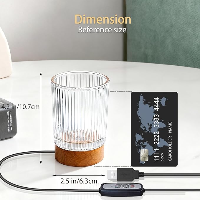 Night Light Bedside Lamp Touch and Dimmable Tabletop Brightness Adjustable for Adults, in Bed at Night Put on Table, Headboard, Dorm,Bedroom (Striped Pattern)