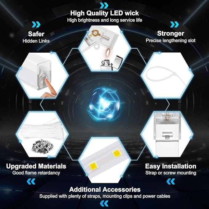 FERUERW Hexagon Garage Lights 14 Grid, 3 Color Temperature(2700/4300/6500K) Dimmable with Rectangle Frame, 14 Hex Grid for Garage, Shop, Basement, Car Detailing Shop etc. with Mounting Clip