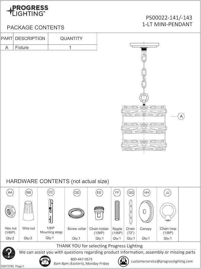 Gulliver Collection 1-Light Coastal Pendant Light Graphite