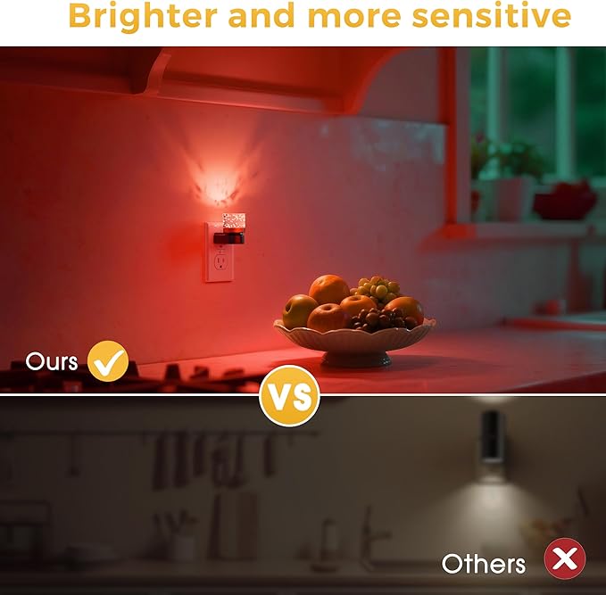 L LOHAS LED Night Light, Night Lights Plug into Wall, Color Changing Nightlight RGB with Dusk to Dawn Sensor, for Halloween, Christmas, Holiday, Hallway Bedroom Kids Room, 2 Pack