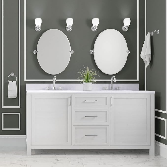 Gatco 1640 Sconce, Single, White/Wall Mounted 6" H x 4.50" W Bathroom Vanity One Sconce Lighting Fixture