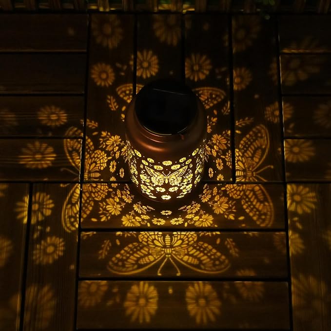Cawalap Birthday Day Gifts for Women, Butterfly Solar Lanterns Outdoor