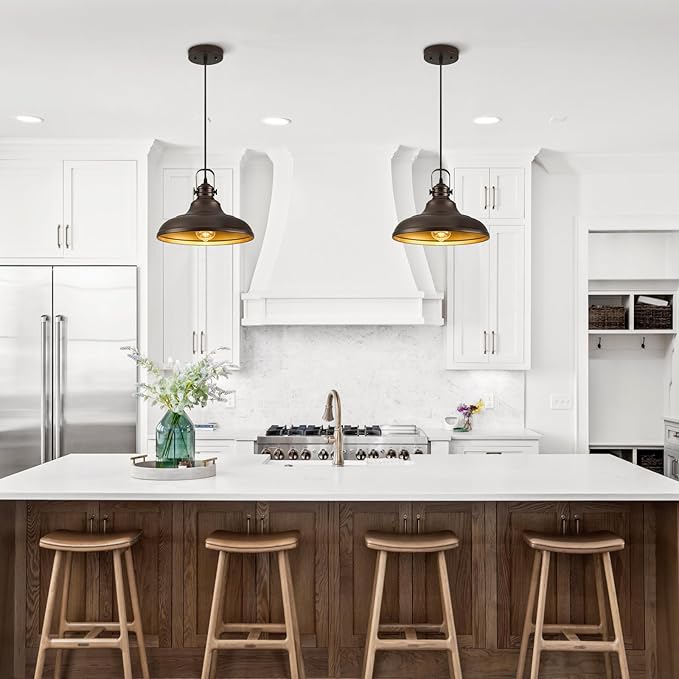 Oil Rubbed Bronze Pendant Light Modern Pendant Lights for Kitchen Island Hanging Lighting Fixture Over Sink for Dinning Room Bedroom Hallway,3 Packs