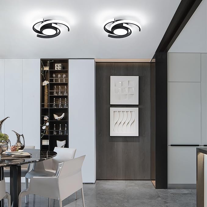 ADISUN Modern LED Ceiling Light,6000K Semi Flush Mount Ceiling Light Fixture,Small Ceiling Lamp for Living Room Bedroom Corridor Aisle Hallway (D11 in*H2.9 in; 33W; No Remote)