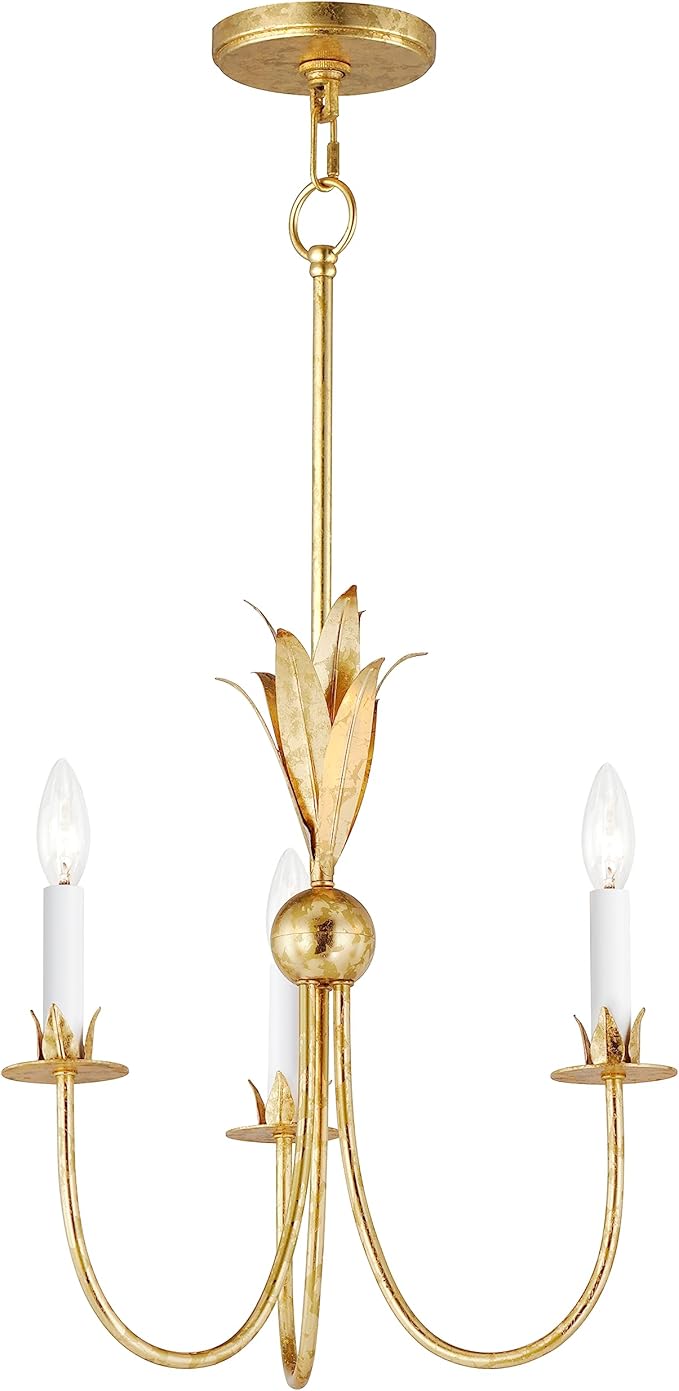 Maxim Lighting Paloma 3-Light Mini Pendant | Gold Leaf Steel Finish | Transitional Indoor Light Fixture | Ideal for Kitchen Islands & Breakfast Nooks | Dimmable | Home Decor Ceiling Fixture | 2883GL