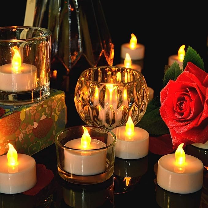 Flameless Tea Lights Candles,150Pack Battery Operated Led Electric Candle,Realistic Flickering Votive Fake Tealight,Long Lasting 200+Hours Warm Yellow Lamp,for Wedding Party Home Decoration