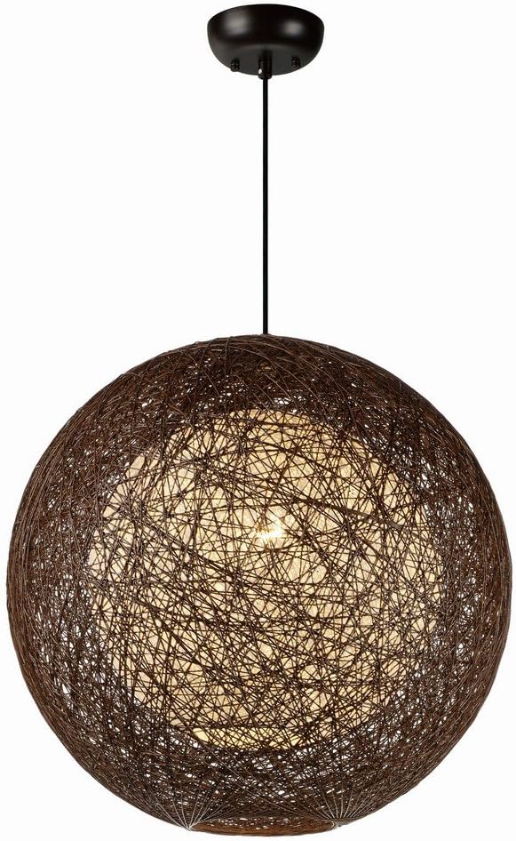 Maxim Bali-One Light Chandelier-19 Inches Wide by 19 inches high-Chocolate/White Finish -Traditional Installation