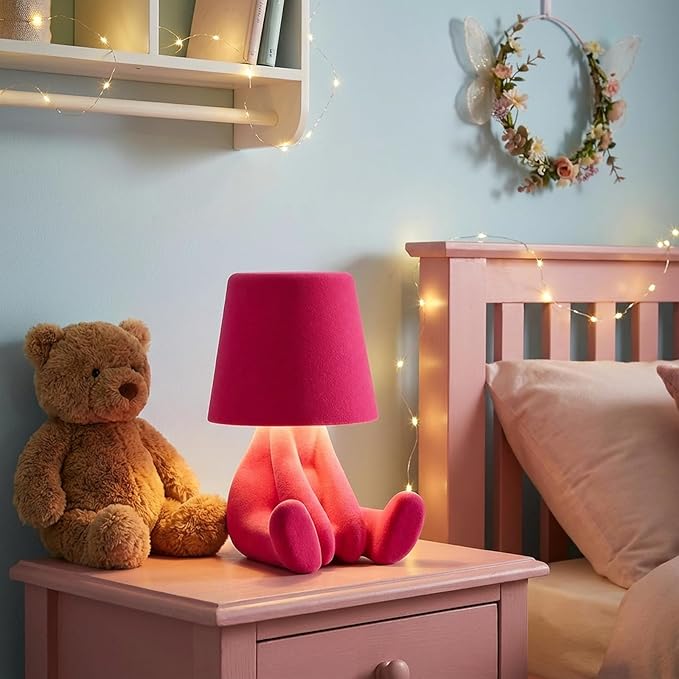 Bedside Touch Control Table Lamp, Golden Decor Thinker Statue LED Table Lamp with USB Port, 3 Way Dimmable Modern Night Light Nightstand Lamp for Home Living Room Office Shelf Decor (Pink-E)
