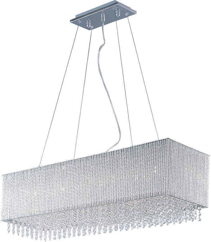 16383-PCLGX9 Pelham 9 Light 35 inch Polished Chrome Linear Pendant Ceiling Light