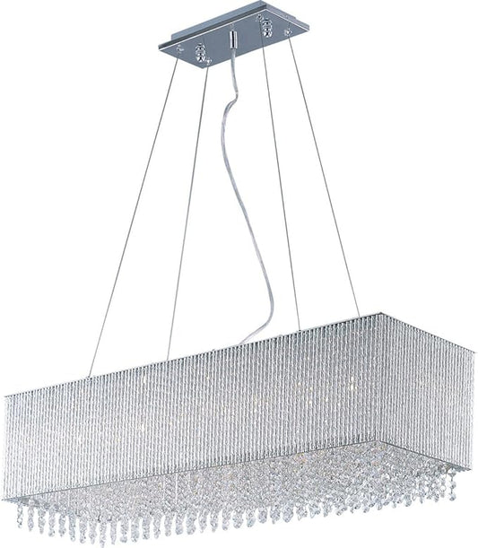 16383-PCLGX9 Pelham 9 Light 35 inch Polished Chrome Linear Pendant Ceiling Light