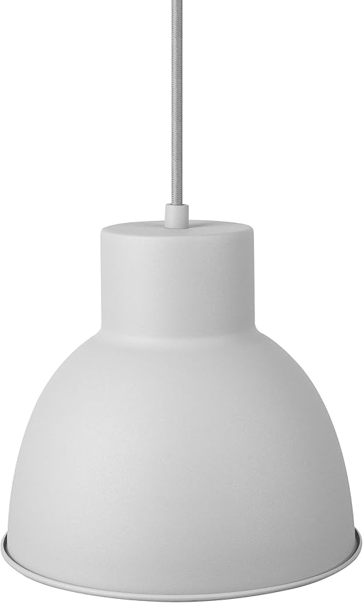 GLOBE Electric 61002 1-Light Pendant, Matte Gray, Gray Designer Fabric Cord