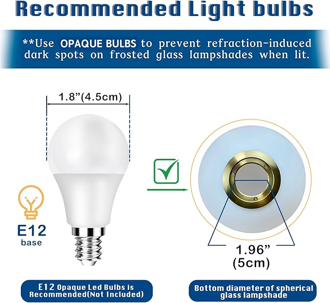 Alighting Gold Globe Pendant Lights Kitchen Island | Mid-Century Modern E12 Pendant Light Fixtures for Dining Room, Bedroom, Entryway, Commercial Spaces, Adjustable Length with 5.9" Glass Shade