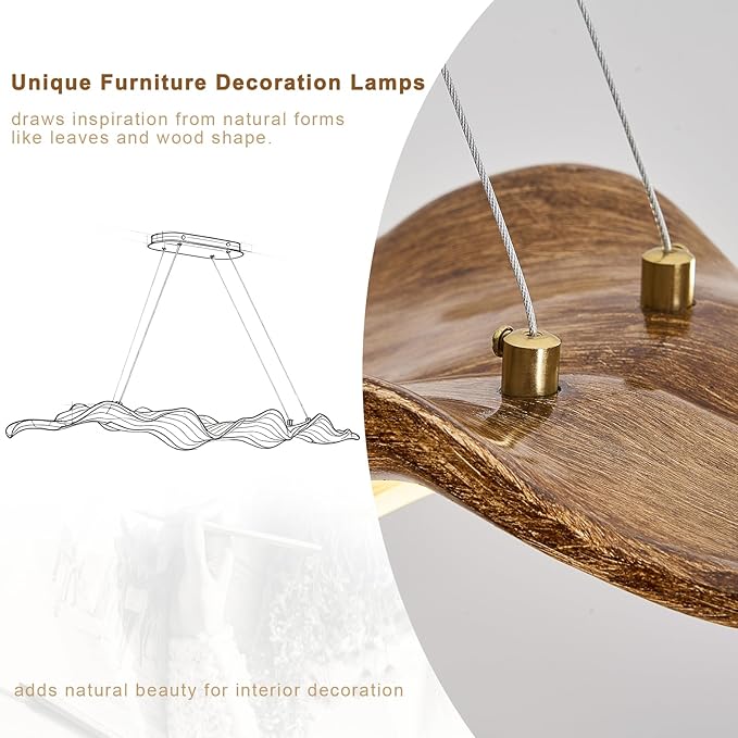 63in Linear Chandelier with Remote,Modern Resin Ceiling Pendant Lights for Dining Room Adjustable Color Temperature,Island Lighting Hanging Light for Kitchen,Living Room