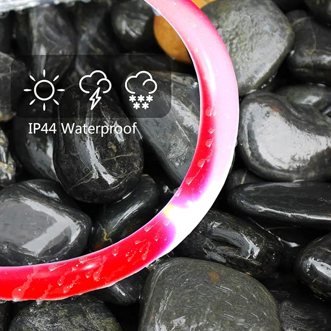 Honche Solar Rope Light 33FT 100LED IP65 Waterproof Outdoor LED Copper Fairy String Tube Lights for Party Gazebo Garden Patio Stair Balcony Fence Tree Daily Christmas Decoration(Solar-Candy)