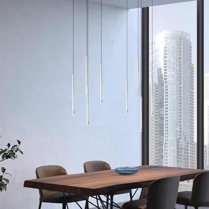 CANALIS 4 Mini Pendant Lighting White - LED Hanging Light Fixture for Kitchen Island, Bar, Foyer - Cluster Pendants - Dimmable, Adjustable Wire, Lamp Bulb Included