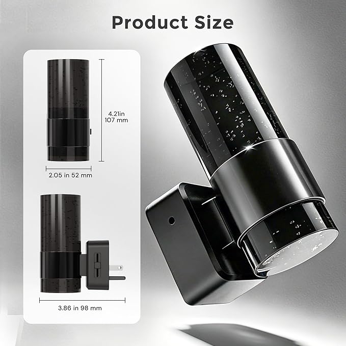 L LOHAS LED Night Lights Plug into Wall, Acrylic Bubble Night Light,Dimmable Nightlight with 0-100 LM, 3000K Plug in Night Light with Dusk to Dawn Sensor, for Bathroom Hallway Bedroom