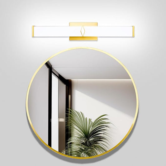 24 Inch Bathroom Vanity Light 2500LM, 5700K Daylight White Modern Bathroom Light Dimmable, AC 120V 25W Gold LED Vanity Lighting Fixtures Wall Sconce ETL Certified, 1Pack