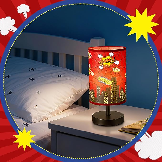 Glooglitter City Table Lamp 3 Colors Dimmable Lights 9.72 x 5.12 Inch Hero Night Light Skyscraper Building Bedside Lamps Decoration for Bedroom Desk Birthday Gifts for Christmas