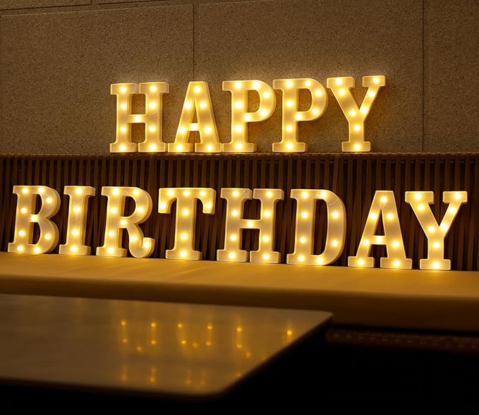 DyingSwan Small Led Marquee Letters, Light Up Letters, 8.58 Inch Led Letter Lights, Battery Powered Lighted Sign for Table, Party, Birthday, Christmas Decor (Letter I)