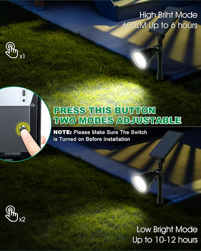 Solar Spot Lights Outdoor, Upgraded 18 LED Flag Pole Lights Solar Powered, Waterproof Landscape Spotlight for Outside Sign, Statue, Palm Tree, Yard, Garden, House Uplighting, Cool White