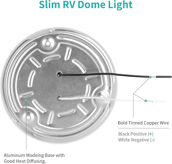 2 Pack RV LED Ceiling Puck Light RV Boat Interior Light DC 12V Surface Mount Ceiling Dome Light, 4.5W Panel Downlight for Camper Van Travel Trailer Motorhome(Cool White)