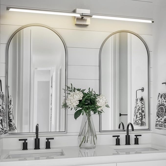 Sand Nickel 48 inch Vanity Light for Bathroom Over Mirror LED Vanity Lights Fixtures 4000K Morden Bathroom Sconce Picture Lights for Paintings (Horizontal & Vertical)