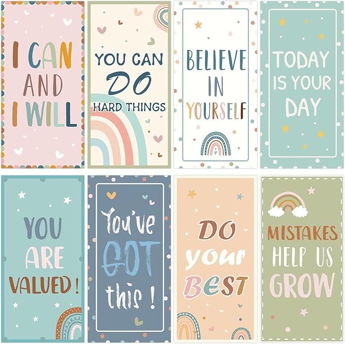 8 Pcs Fluorescent Light Covers with 80 Magnets Decorative for Classroom Ceiling Light 4 x 2 Feet Magnetic Lights Covers Filter Easy Install for Office Hospitals & Home Drop Ceiling Supplies (Boho)