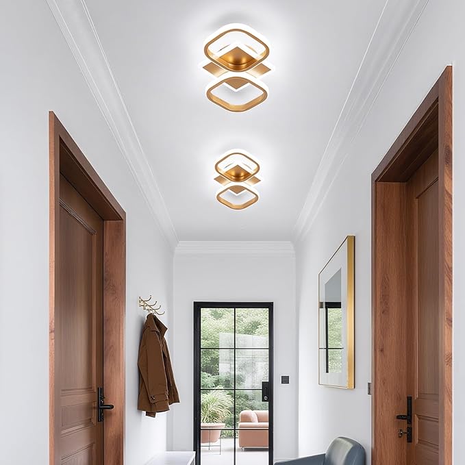 ElDISUNY Modern Ceiling Lights LED 30W Black Elegant Square Lamp LED Ceiling Lights Fixture for Hallway Office Kitchen Living Room Bedroom Dining Room -30w Cool White 6000K