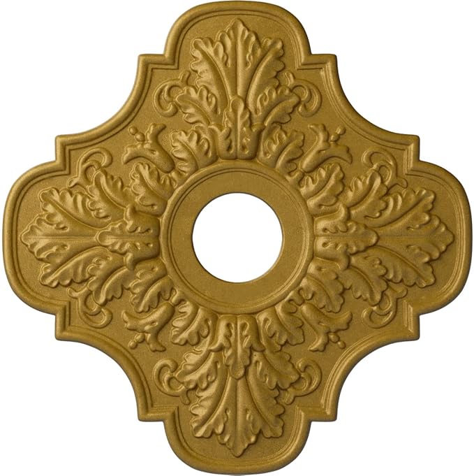 Ekena Millwork CM17PEPGSDecorative Ceiling Medallions Modeled After Original Historical Patterns & Designs, Pharaoh's Gold
