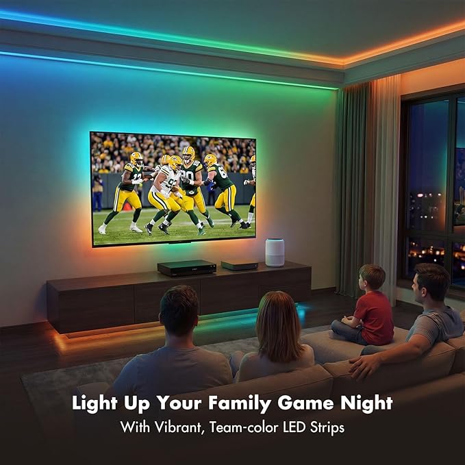 Led Lights for Bedroom 130FT Smart IC+RGB, Music Sync Color Changing Strip Lights, 24Key Remote+App Control Light Strip for BedHead,Underbed,Ceiling,Background Wall(2Rolls of 65.6FT)