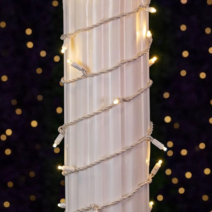 Novelty Lights 11.5 Feet 35 LED String Light, Warm White on White Wire, 4" Spacing Short Fairy Lights, Connectable End-to-End, UL Listed for Indoor/Outdoor