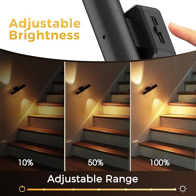 L LOHAS LED Night Light, Night Lights Plug into Wall, Auto Light Sensor 180° Rotating[1-Pack], Brightness Adjustable 0-100Lm, Soft White 3000K, Modern Nightlights for Bathroom, Hallway