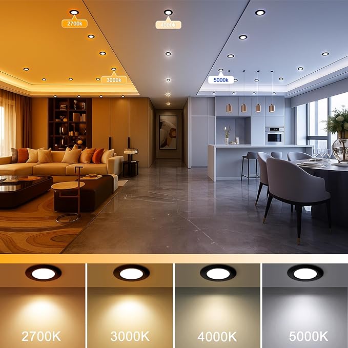 YGS-Tech 2 Inch LED Recessed Lighting, Dimmable Downlight 3W(35W Halogen Equivalent), CRI80, 3000K Warm White Ceiling Light with LED Driver(24 Pack)