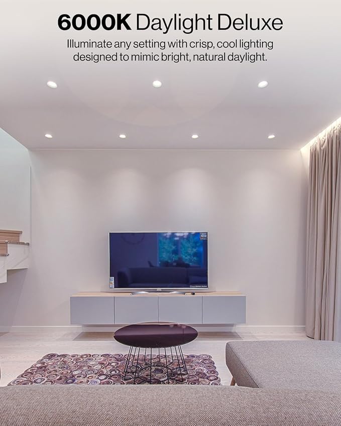 Sunco 10 Pack 4 Inch LED Recessed Lights, Retrofit Can Light for Ceiling, Baffle Trim, 660 LM, 11W (60W Equivalent), 6000K Daylight Deluxe, Dimmable, Damp Rated ETL.