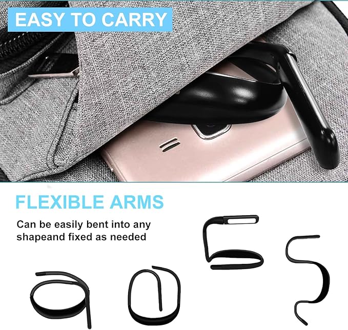 LED Neck Reading Light, Adjustable Brightness Desk Lamp, 3 Color Light with Bendable Arms, Suitable for Repairing, Night Running, Walking, Knitting, Camping (2PCS)