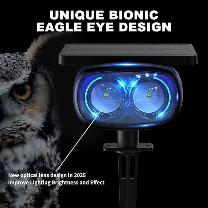 Solar Spot Lights Outdoor Waterproof IP68, RGB Colors Changing Solar Lights with 4 Lighting Modes, Solar Powered Lights Outdoor for Yard Outside Landscape Garden (6Pack)