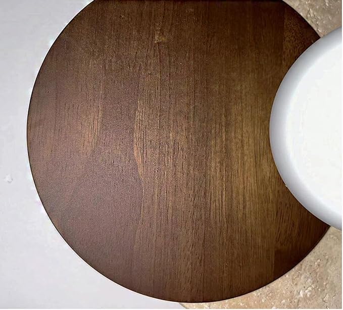 Marble Wall Lamp, Bathroom Vanity Light Fixtures, Wall Mount Lamp, Over Mirror, Wall Sconces Set of 2, Vintage Wall Light with Wood and Stone Shade, for Porch Workshop Kitchen Living Room