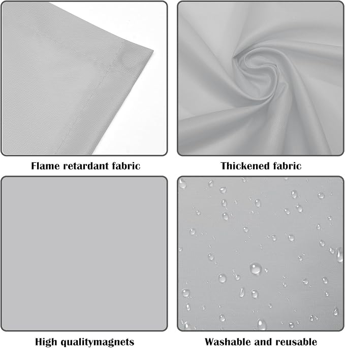 ANGSYLTH 2 x 2 Feet Fluorescent Light Covers - 4 Pcs Covers for Ceiling Lights, Magnetic Light Filters for Classroom, Office, Hospitals, Home (Light Gray)