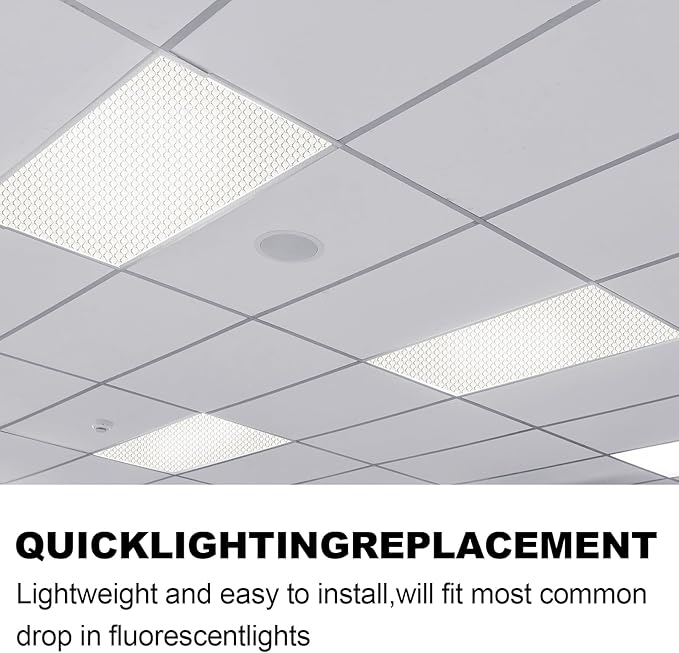Pangda 14 Pack Replacement Fluorescent Light Covers 22.5 x 46.5 Inch Clear Acrylic Ceiling Lighting Panel Flat Sheet for Overhead Fixtures