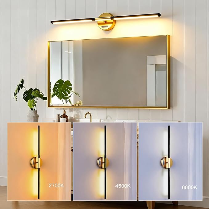 Battery Operated Wall Sconces with Remote, Dimmable Wall Sconces Set of 2, 3000K/4500K/6000K, 360° Rotate, Rechargeable Wall Lights for Living Room Bedroom Hallway
