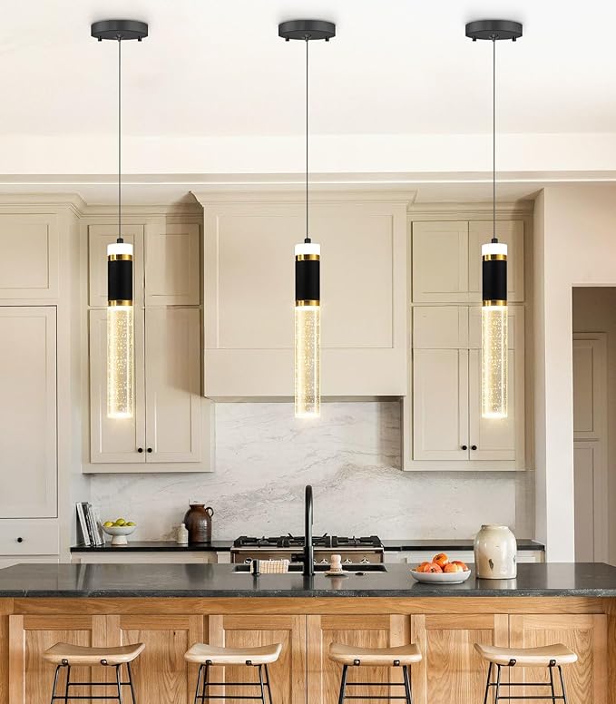 Modern Chandeliers Kitchen Island Pendant Lighting LED Dimmable Lights Hanging Chandelier Crystal Lighting Fixtures Chic Flush Mount Pendant Lighting for Dining Room Bedoom Bathroom 2700K 6000K