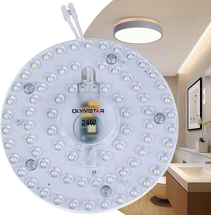 24W LED Kit Board Panel for Flush Mount Ceiling Fan Light,Retrofit LED Engine, 4500K Natural