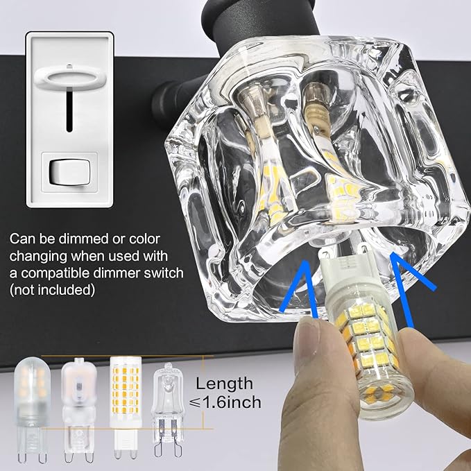 PRESDE Black Crystal Bathroom Lights Fixtures Over Mirror Modern 3 Light Vanity Lighting Bathroom Wall Light Fixtures