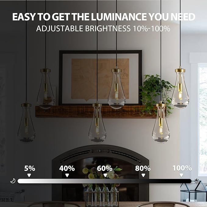 Raindrop Pendant Lights Kitchen Island: Raindrops Crystal Light Fixtures of 2 Lights - Gold Brass Teardrop Lighting over Dining Table - Modern Adjustable Tear Drop Ceiling Pendants Light Bulb Included