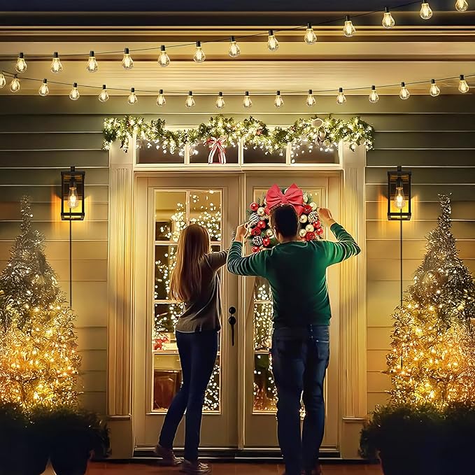 Dusk to Dawn Porch Lights with GFCI Outlets Waterproof Outdoor Wall Lights Exterior Lighting Fixtures Modern Outside Lights Wall Mount for House Patio Garage,Gold Brown,11.8''H,1PC