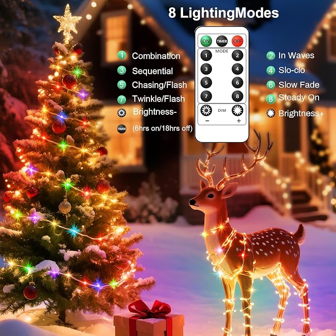 1 Pack USB Plug in Fairy String Lights,16ft 50 LED Copper with Remote and Timer, 8 Modes Waterproof Twinkle String Lights for Bedroom Indoor Party Wedding Christmas Decoration
