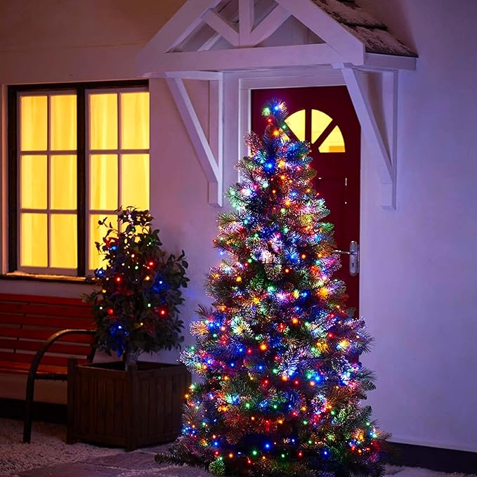 TW SHINE 1000 LED Christmas Lights, 328FT Christmas Tree Lights Outdoor Plug in with 8 Modes, Remote Waterproof Xmas String Lights Indoor Decorations for House Yard Decor, Multi-Colored
