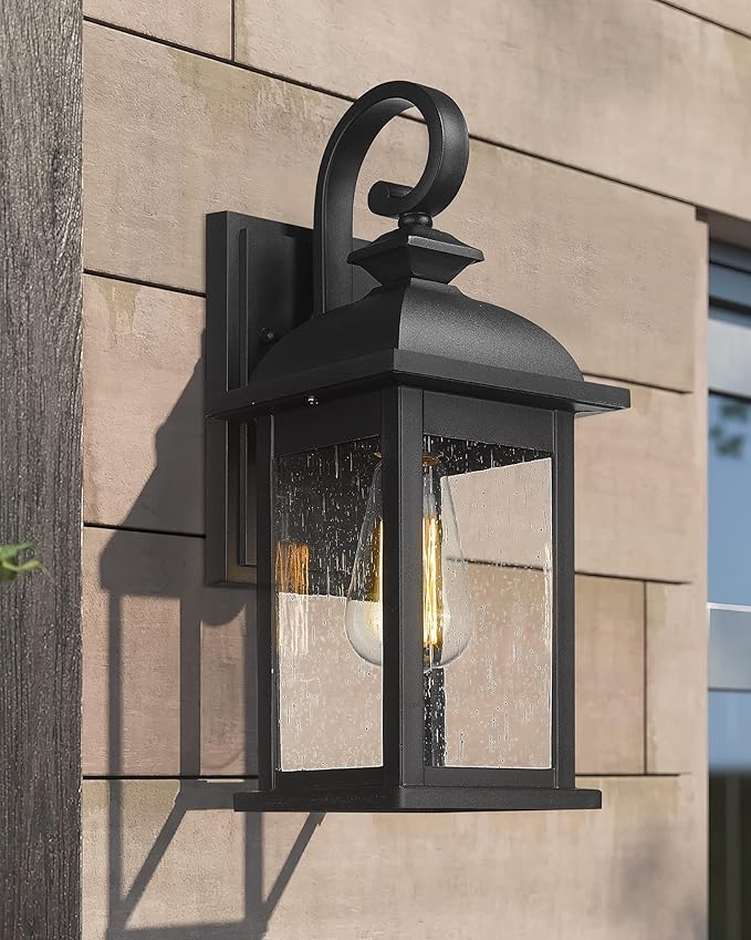 FEMILA Outdoor Wall Sconce, 21" Large Outdoor Wall Lantern Porch Lights for Entryway, Patio, Garage, Doorway, Anti-Rust Waterproof, UL Listed, 4FD54B2 BK