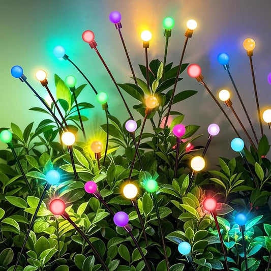 NBQQ Solar Garden Lights Outdoor, Swaying Light Waterproof Solar Lights Outdoor for Yard Pathway Patio, Swaying Lawn Decor as Gardening Gifts for Women Holiday (Multicolor, 4 Pack)